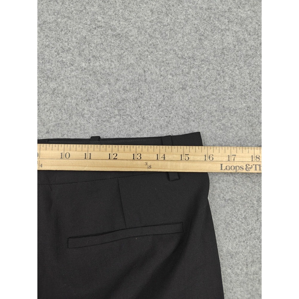 Theory Pants Womens 6 Black Wool Twill Slim Lined Dress Career Testra Sevona - Picture 9 of 10